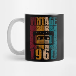 Vintage 1960 Retro 60th Birthday Cassette Tape 60 Year Mug